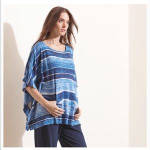 Ralph Lauren Mixture Of Blues Stripped Poncho M